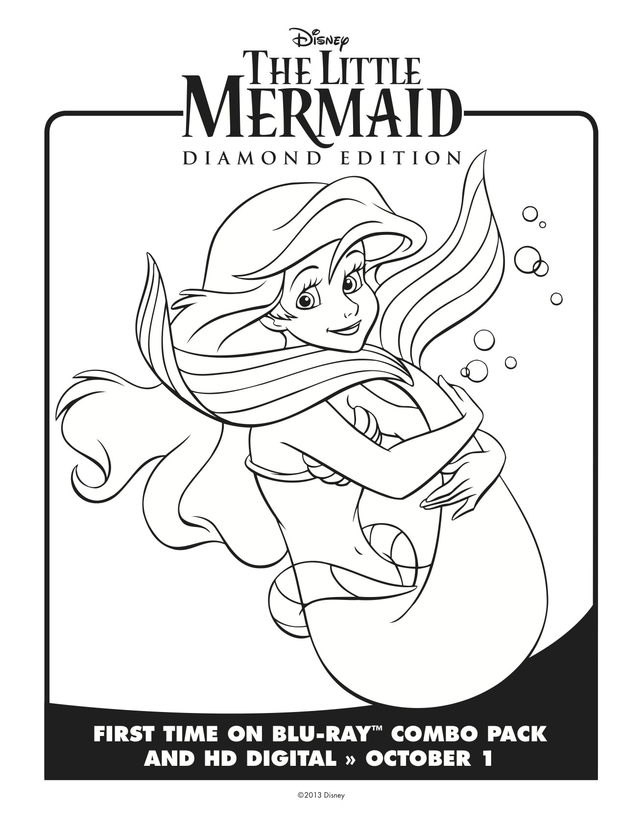 Little mermaid coloring pages