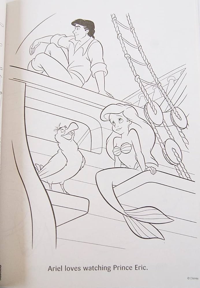 Ariel the little mermaid spirit bright coloring fun activity book