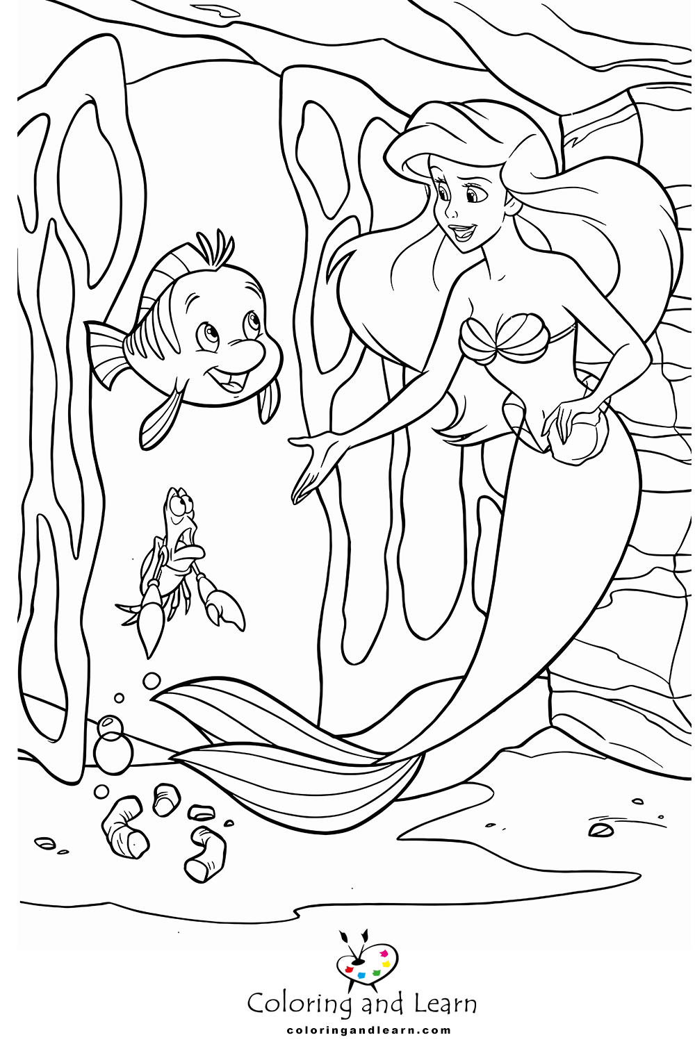 The little mermaid coloring pages