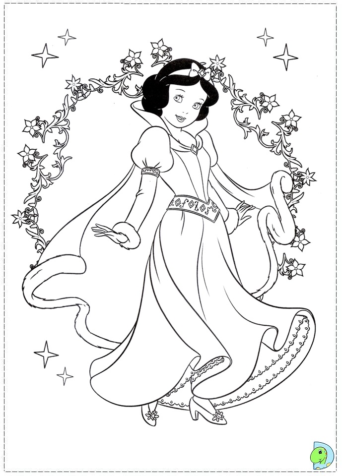 Christmas disney princess coloring page