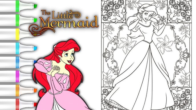 The little mermaid coloring video disney princess ariel prince eric christmas coloring page