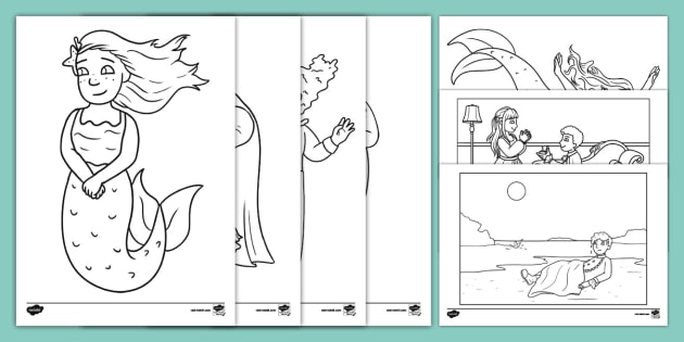 The little mermaid louring sheets teacher made