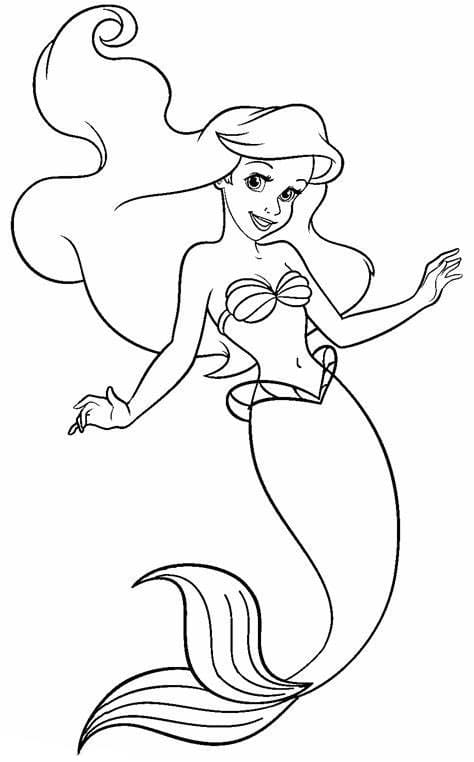 The little mermaid coloring pages