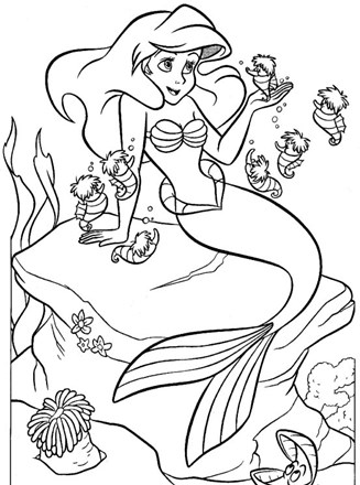 The little mermaid coloring page