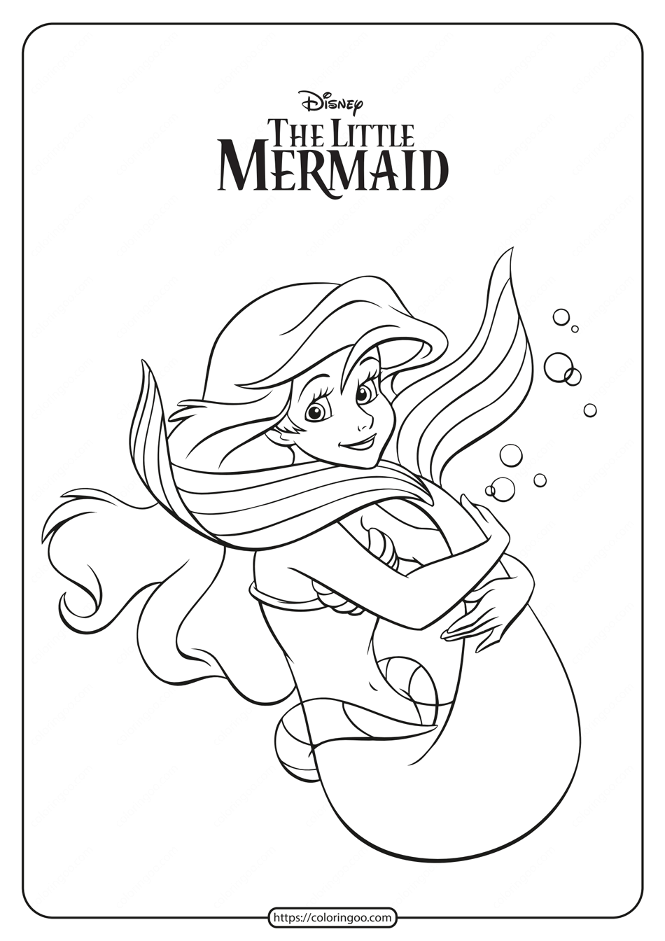 Printable the little mermaid ariel coloring pages