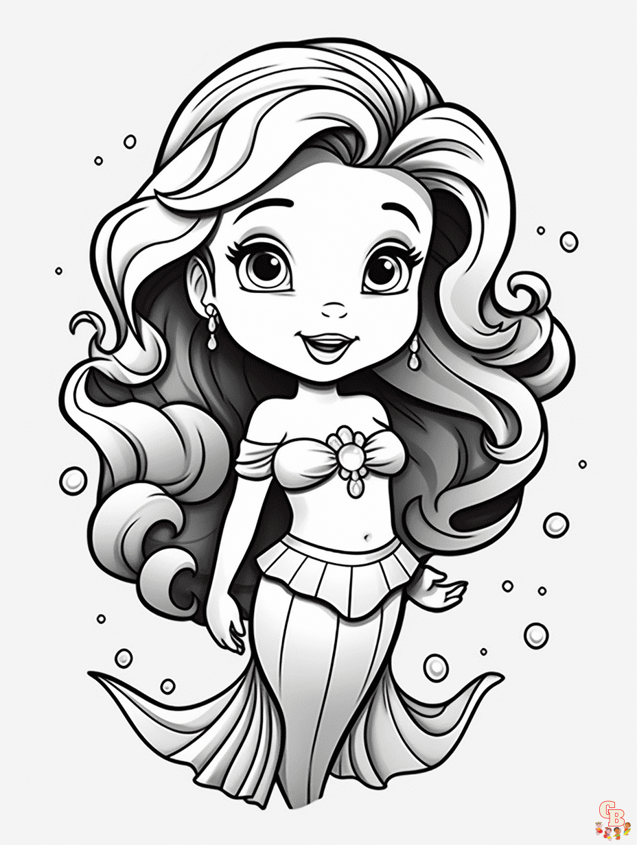 The little mermaid coloring pages