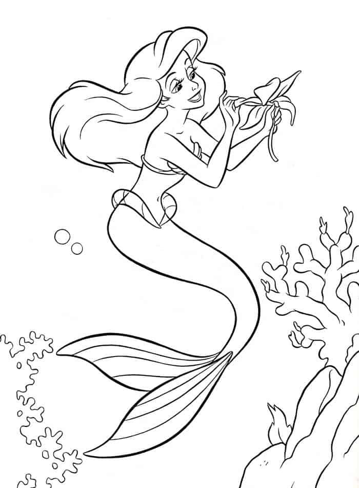 Little mermaid coloring pages pdf