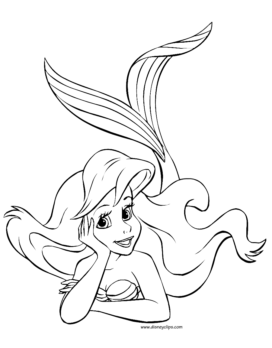 The little mermaid coloring pages