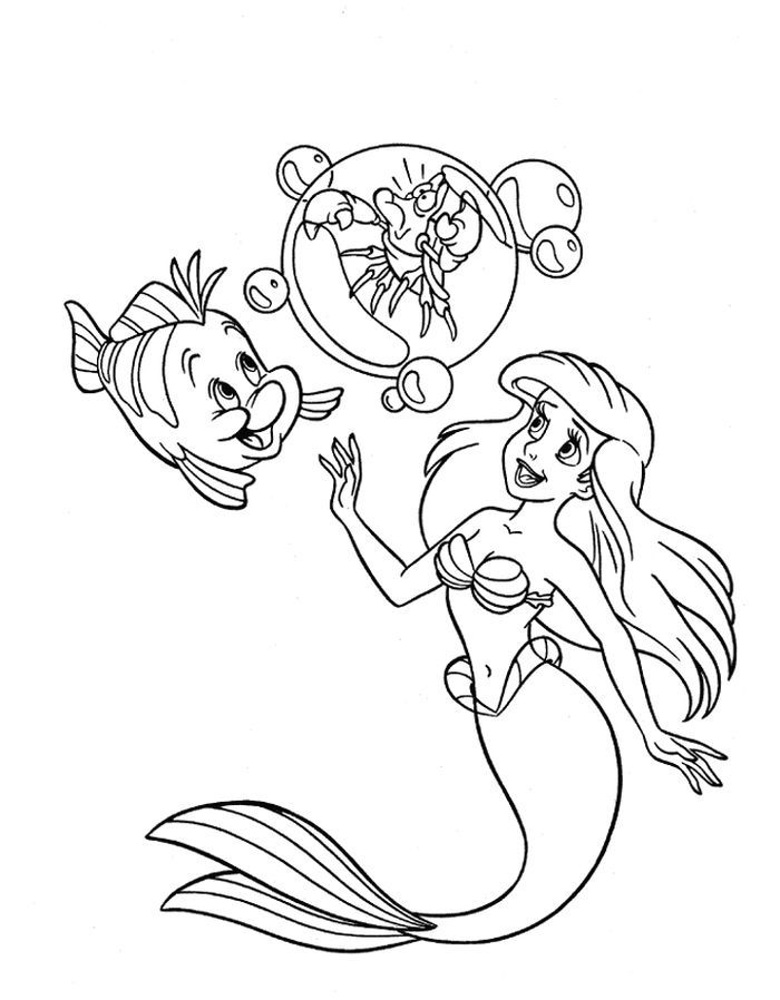 Little mermaid coloring pages pdf