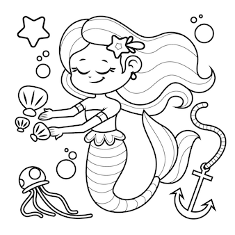 Mermaid coloring pages pdf images