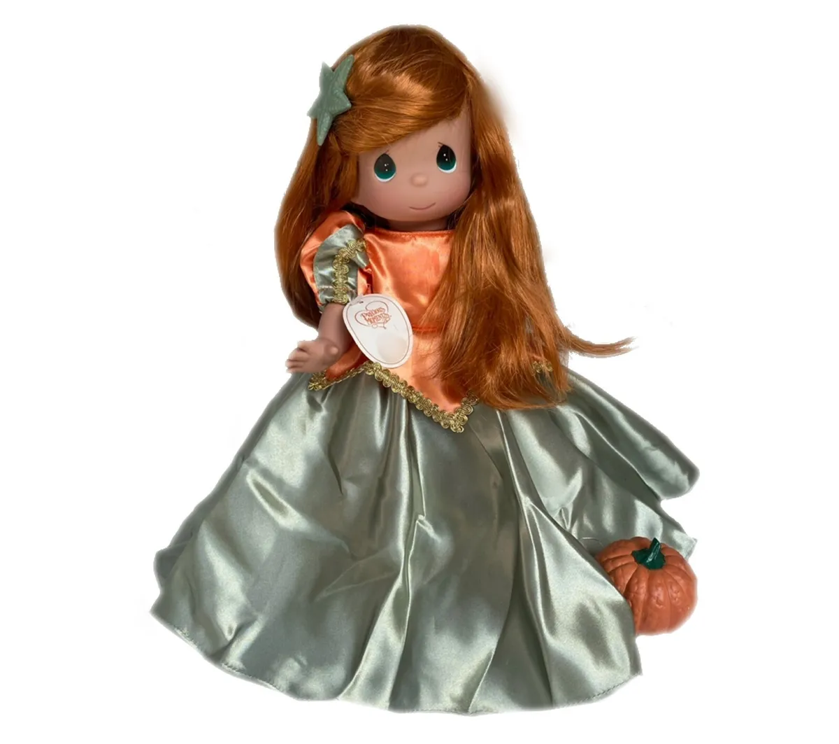 Disney precious moments ariel little mermaid in a beautiful fall color dress