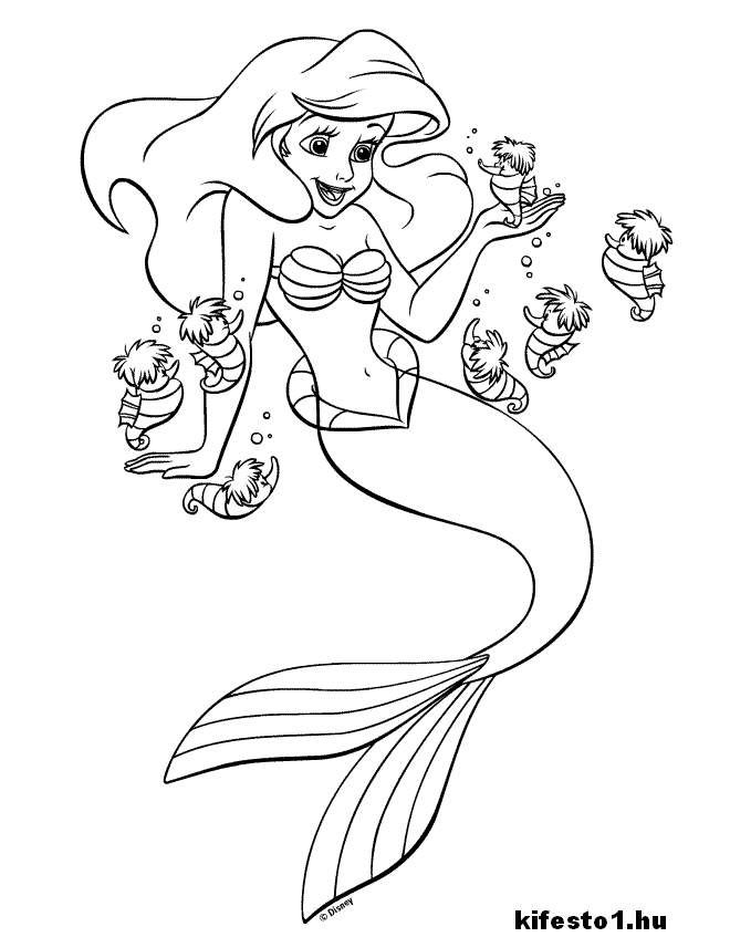 Kishableãnyos kifestå nyomtathatã princess coloring pages mermaid coloring pages ariel coloring pages