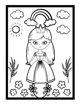 Adorable unicorn mermaid and princess colouring pages for kids coloring sheets