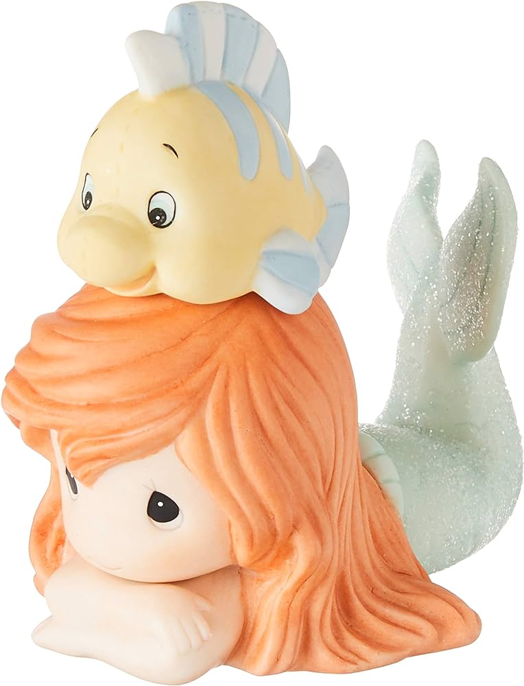 Precious moments disney showcase the little mermaid ariel figurine life is better with a good friend porcelain home kitchen