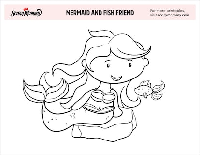 Printable mermaid coloring pages perfect for sea