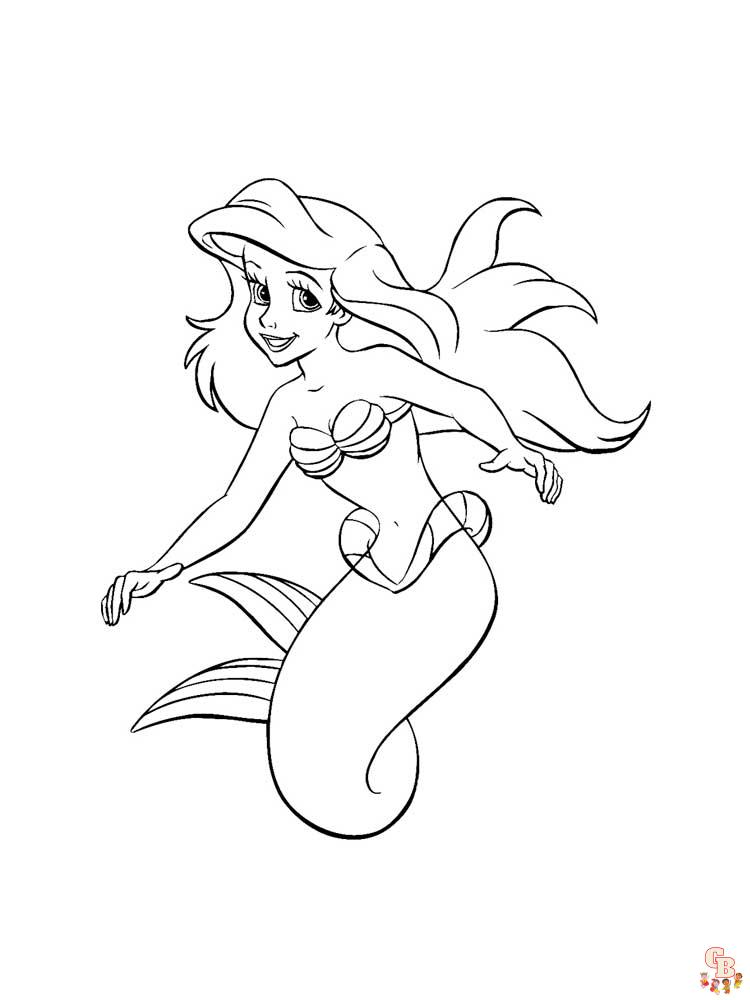 The little mermaid coloring pages