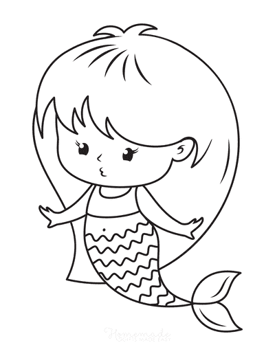 Free printable mermaid coloring pages