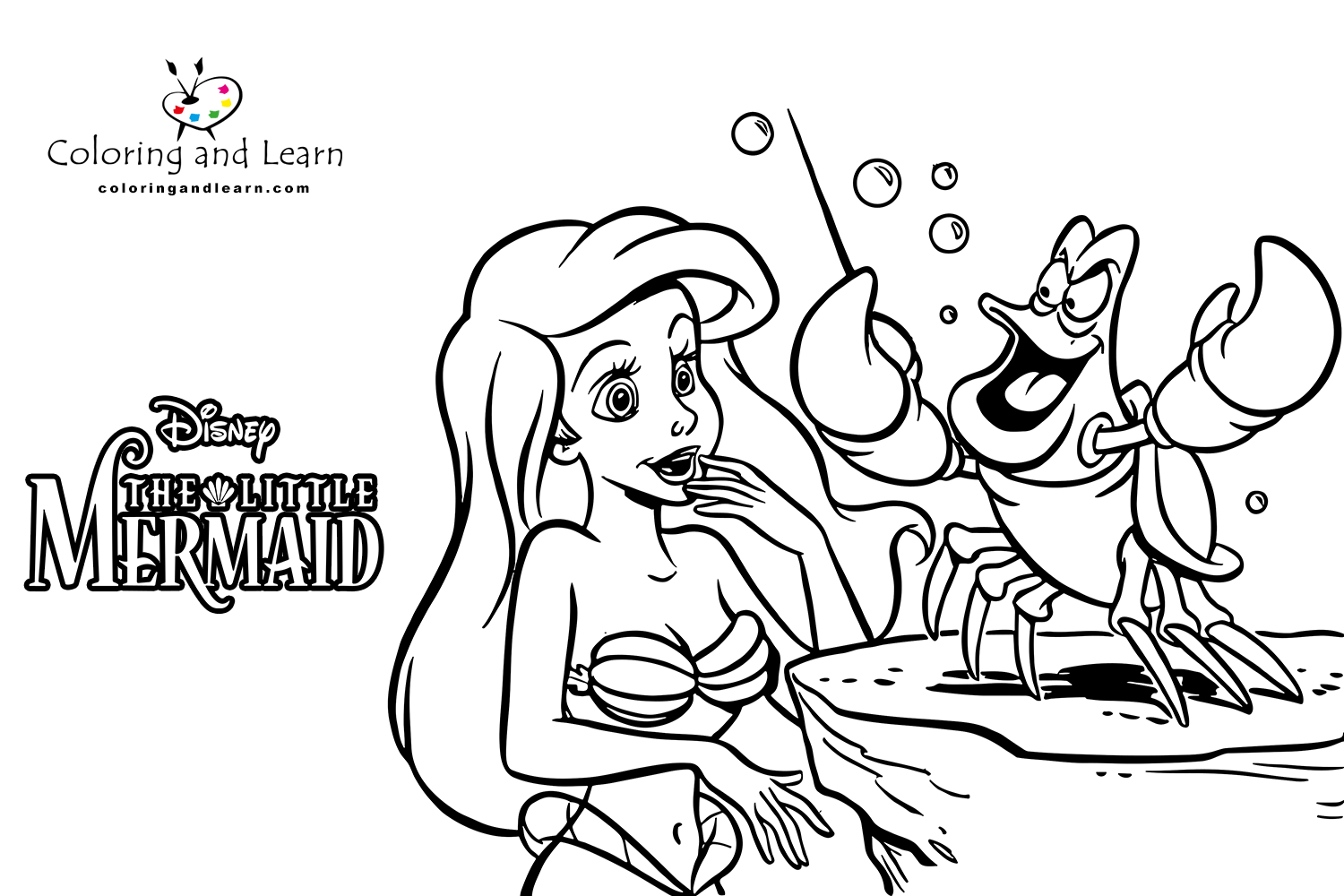 The little mermaid coloring pages