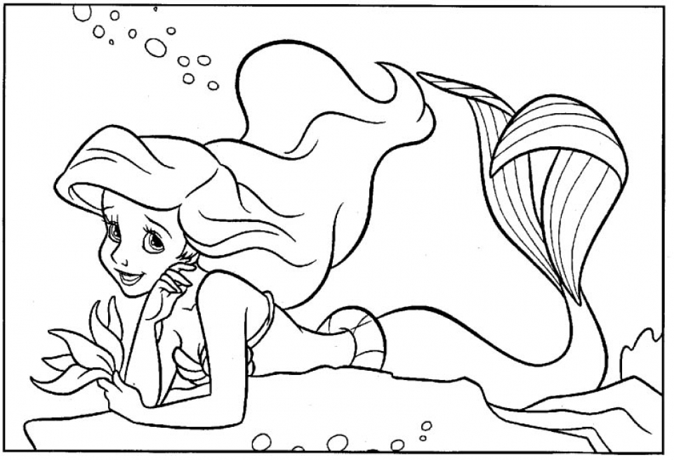 Free printable little mermaid coloring pages