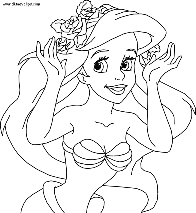 The little mermaid coloring pages