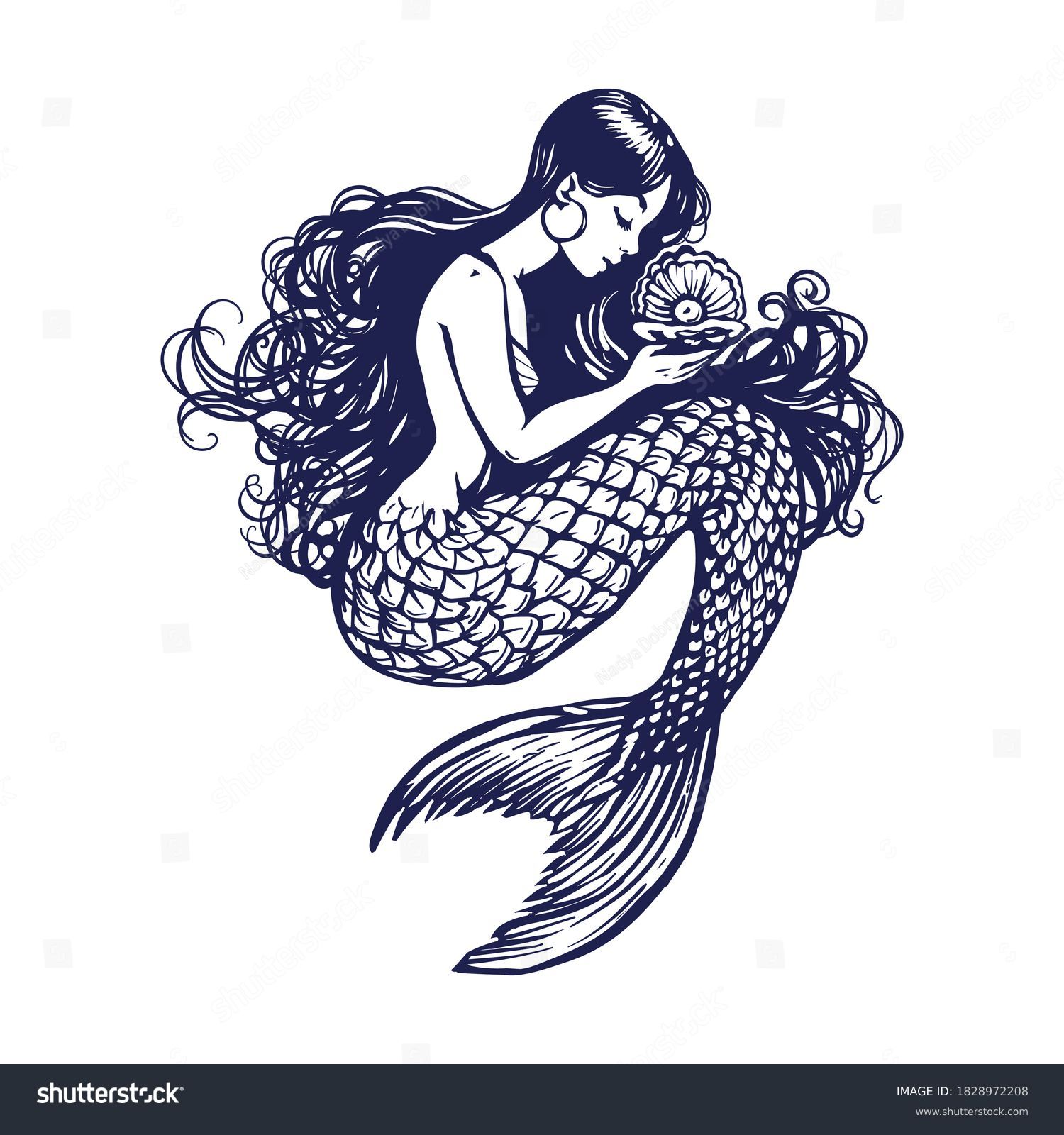 Mermaid tattoo images stock photos d objects vectors