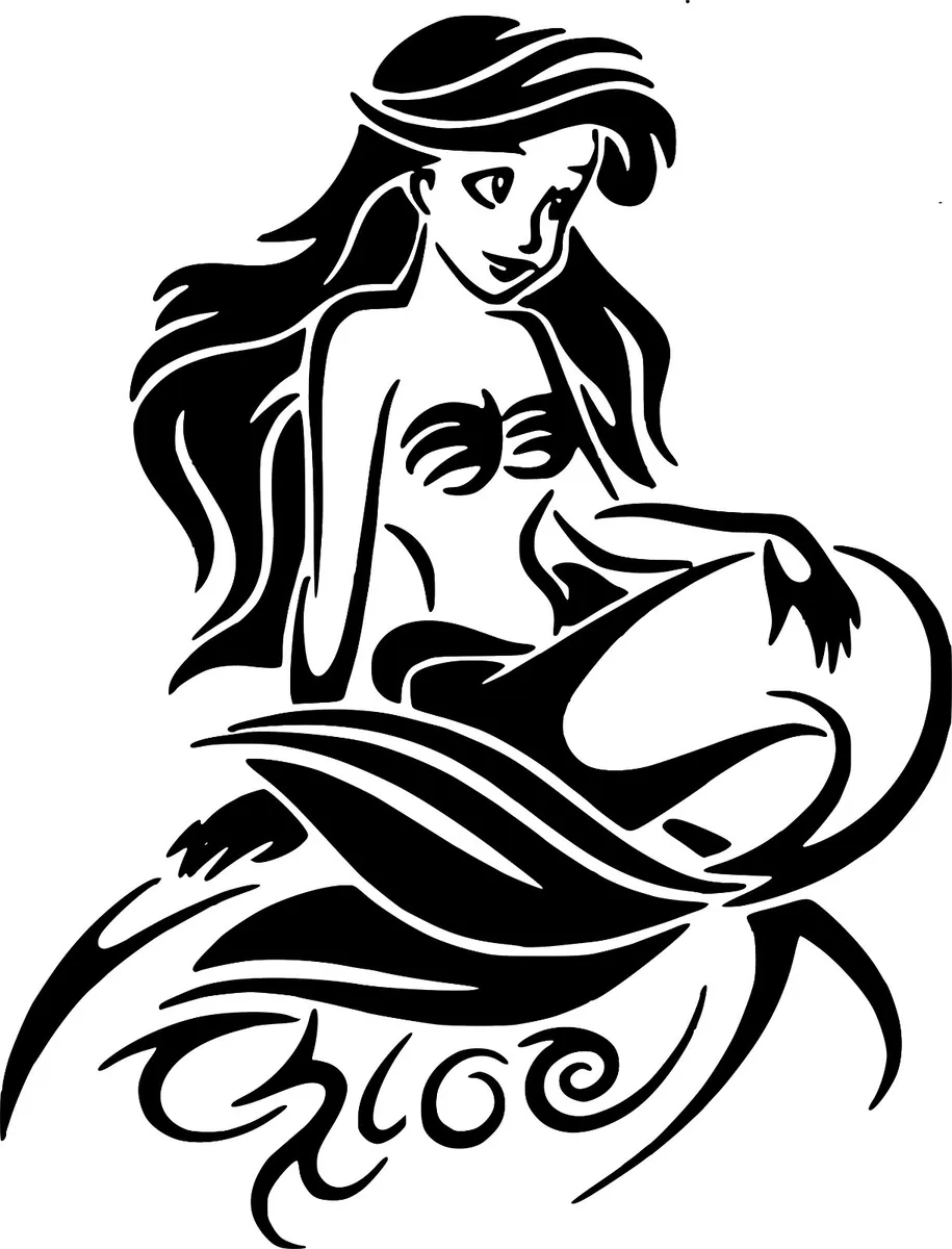 Little mermaid ariel tribal wall car truck window vinyl sticker decal x