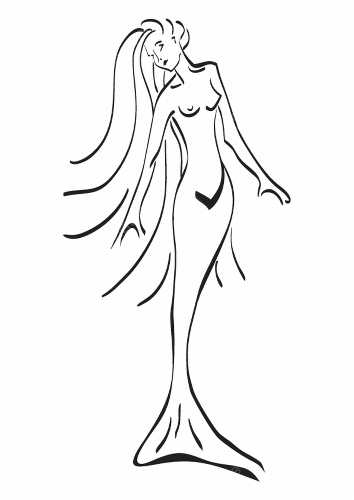 Mermaid tattoo original hand drawn vector illustration tattoo drawing mermaid drawing rat drawing png and vector with transparent background for free download