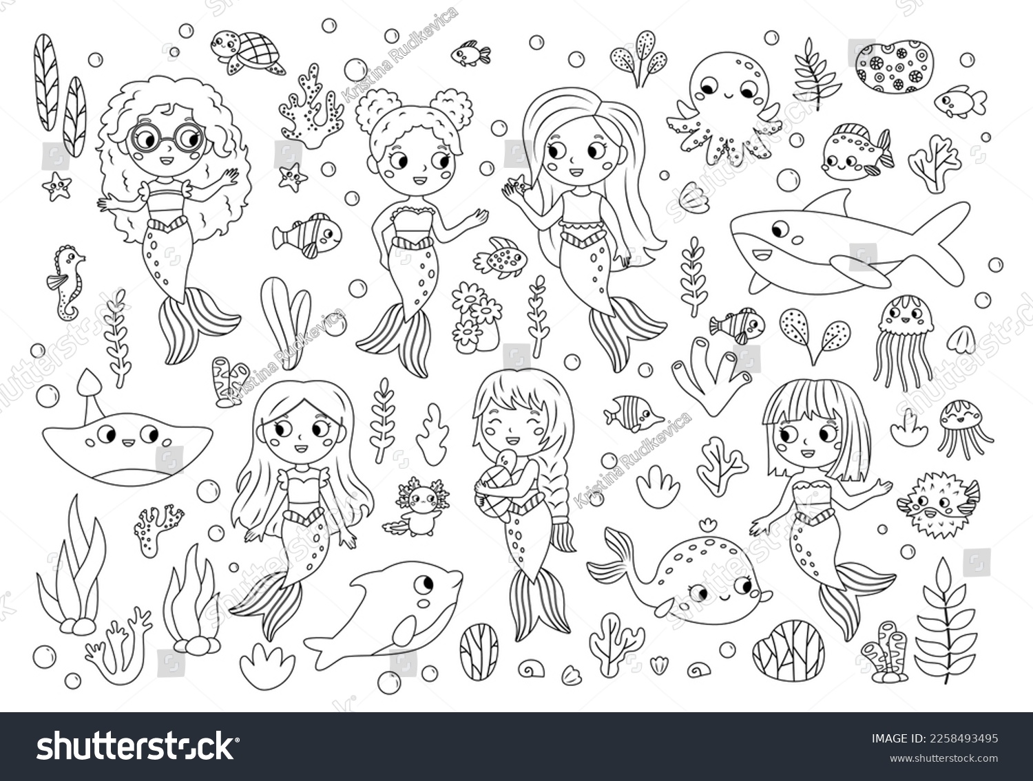 Mermaid outline images stock photos d objects vectors