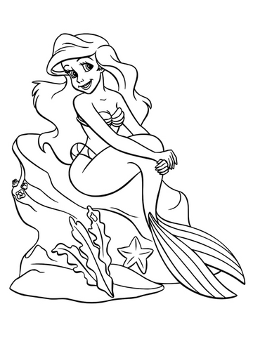 Mermaid coloring pages â