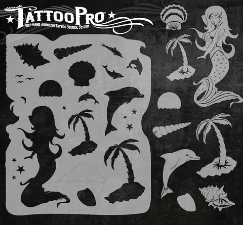 Mermaid â tattoo pro stencils