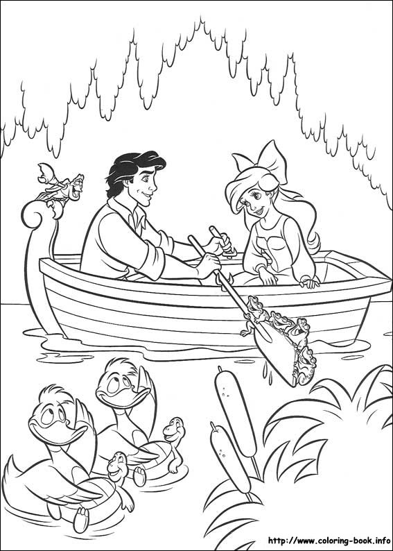 The little mermaid coloring picture