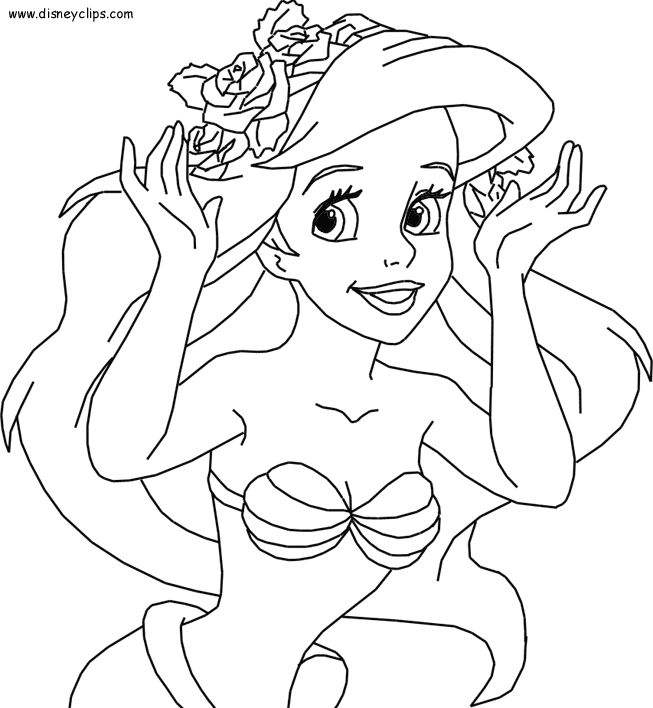 The little mermaid coloring pages