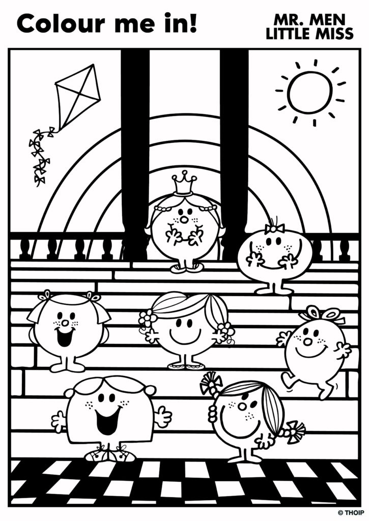 Mr men colouring sheets