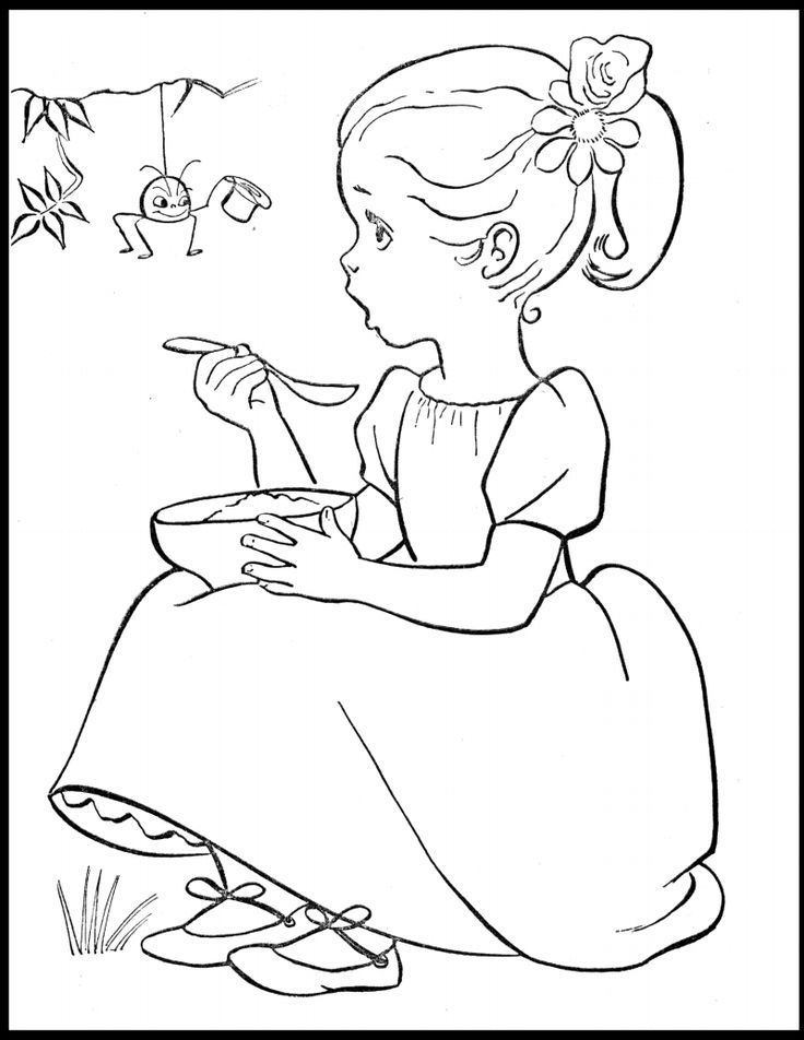 Little miss muffet colouring pages vintage coloring books coloring pages coloring books