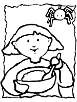 Little miss muffet coloring pages