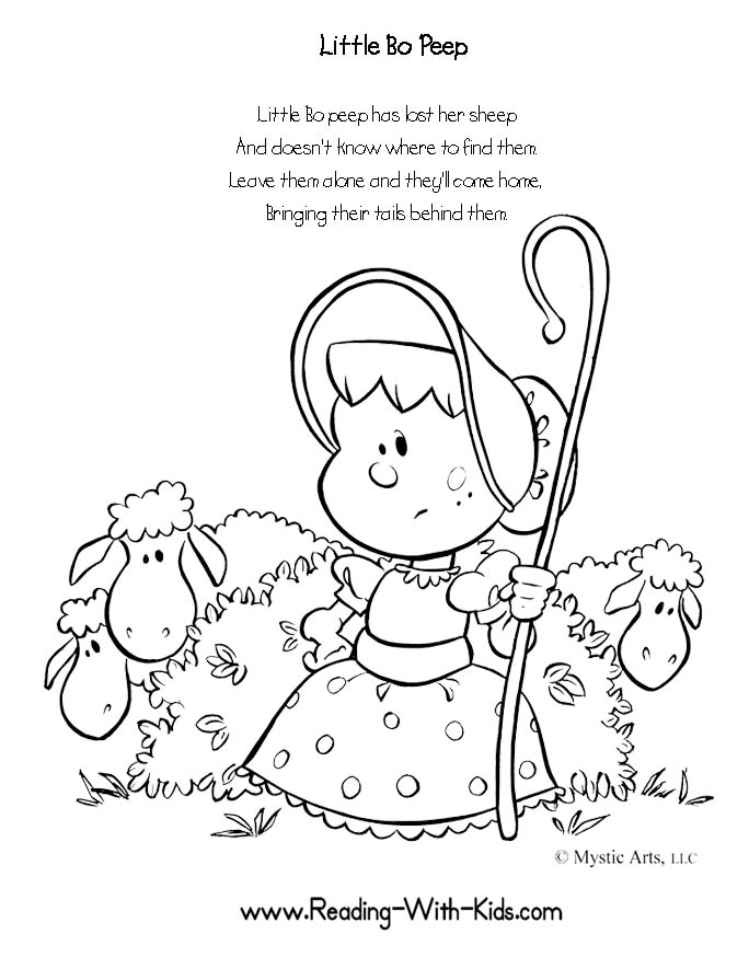 Nursery rhymes coloring pages