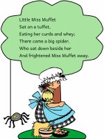 Little miss muffet coloring pages