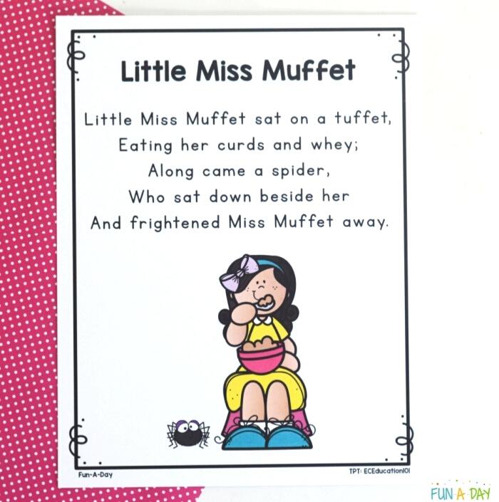 Little miss muffet free printable sequencing cards