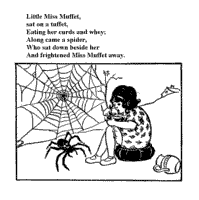 Little miss muffet coloring pages