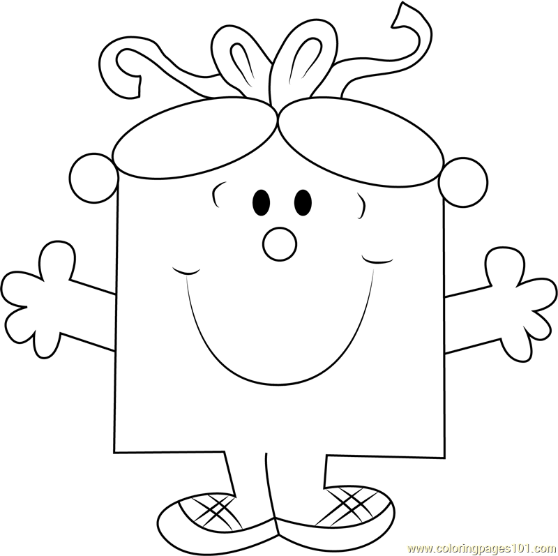 Miss birthday coloring page for kids