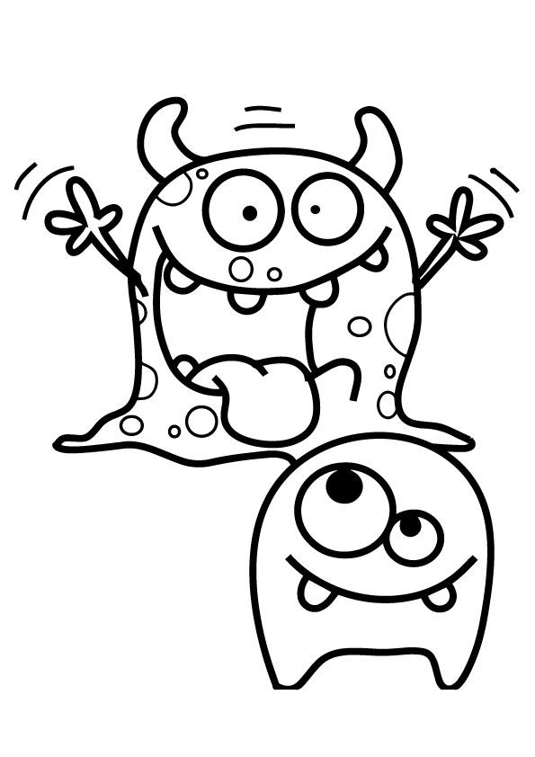 Print coloring image monster coloring pages coloring books cute monsters