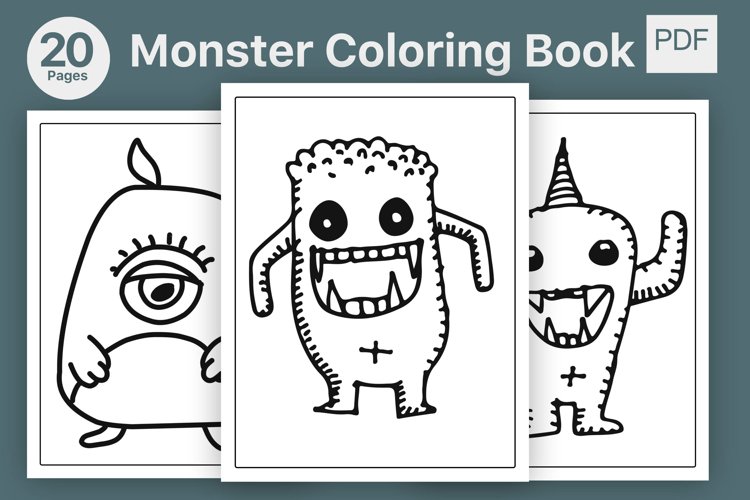 Cute monsters coloring pages volume