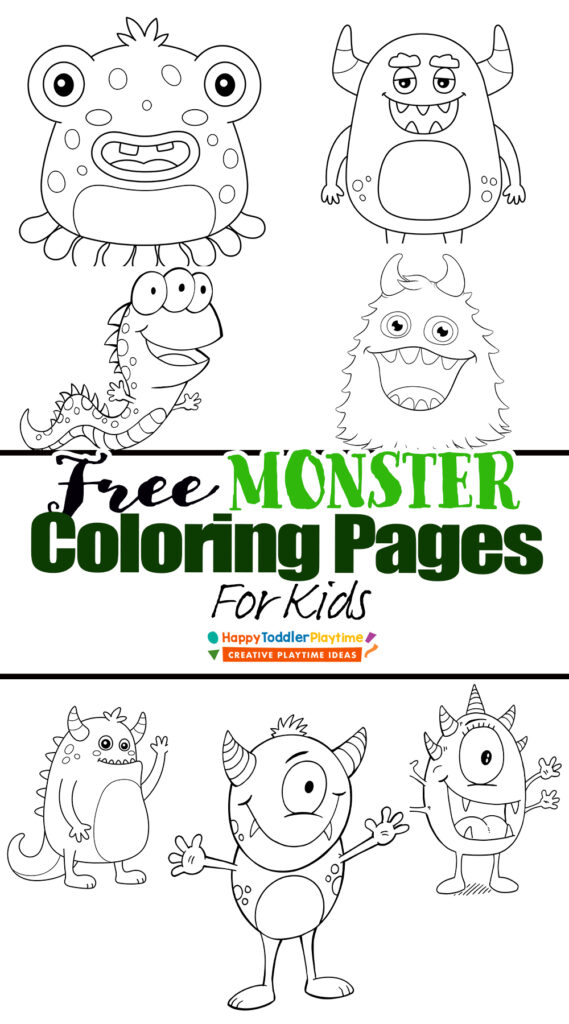 Monster coloring pages for kids