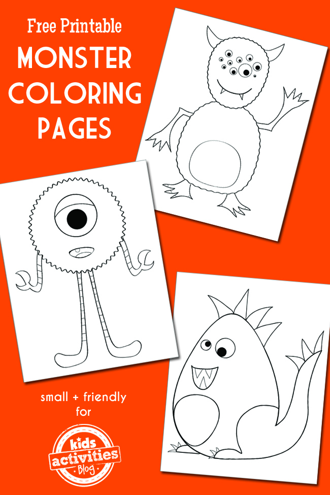 Monster coloring pages kids activities blog