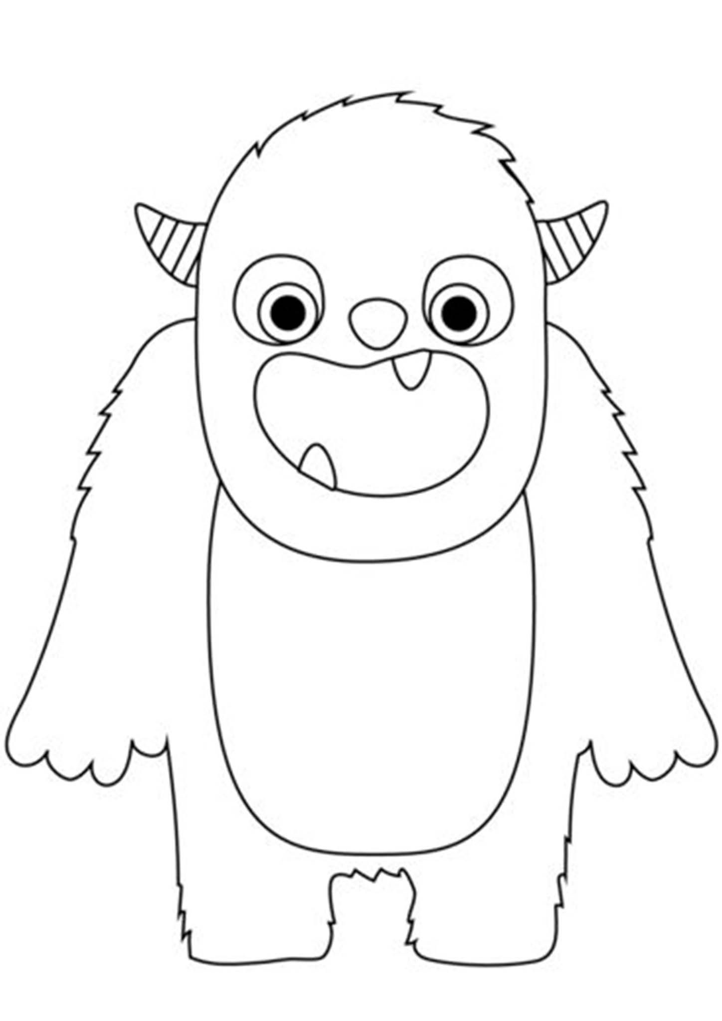 Free easy to print monster coloring pages