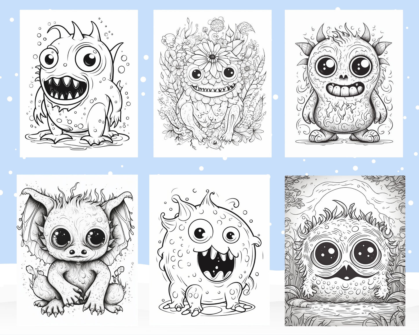Adorable monster printable coloring pages for kids printable pdf f â coloring