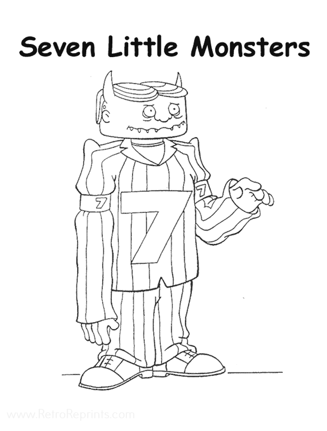 Little monsters coloring pages coloring books at retro reprints