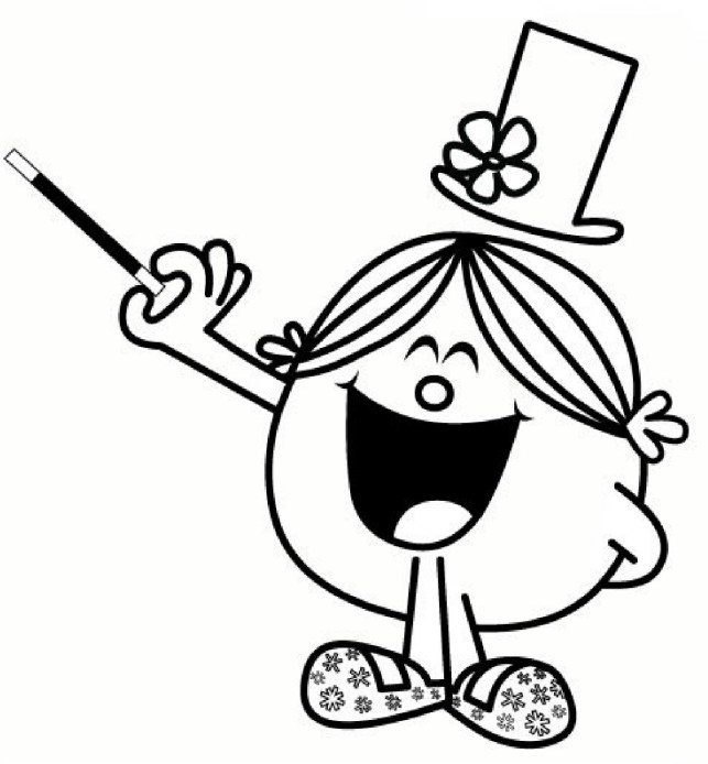 Coloring page mr men and little miss little miss magic