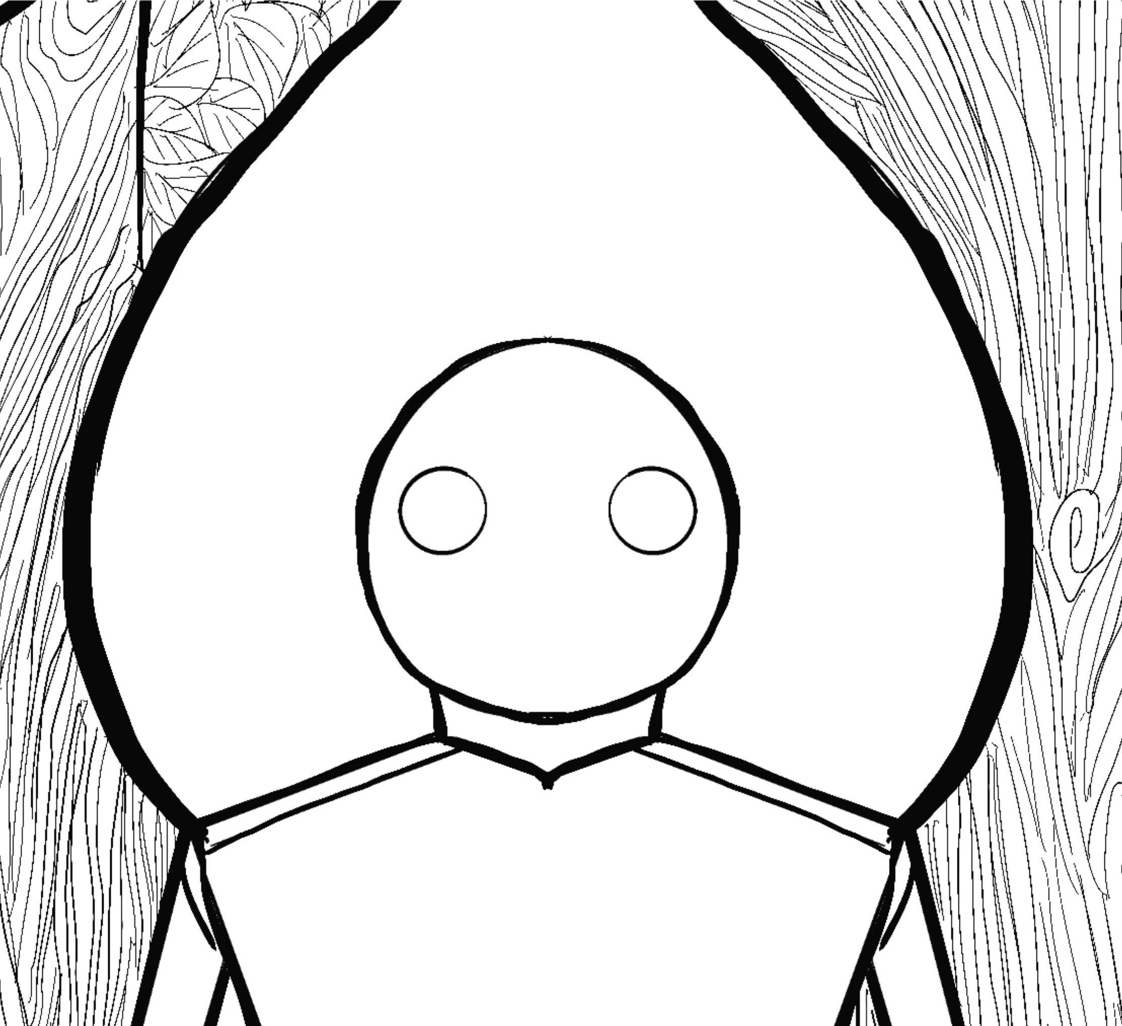 Flatwoods monster cryptid coloring page alienregional monsters local legends urban legend monster stress relief fun relaxing silly