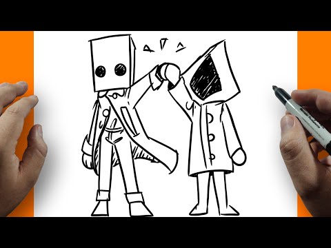 How to draw little nightmares characters step by step easy